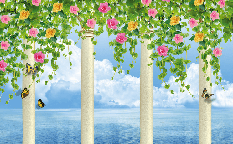 Pillars And Ocean Wallpaper AJ Wallpaper 