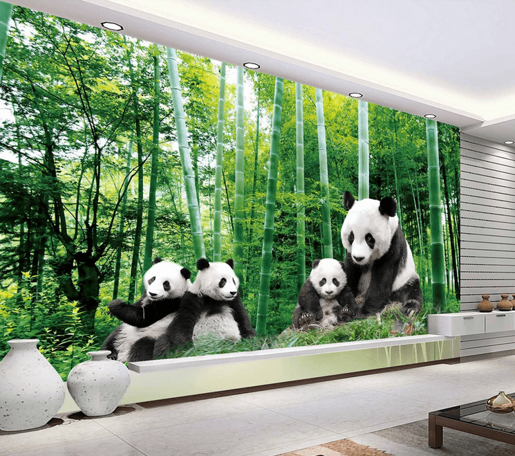 Bamboo Forest Pandas Wallpaper AJ Wallpaper 2 