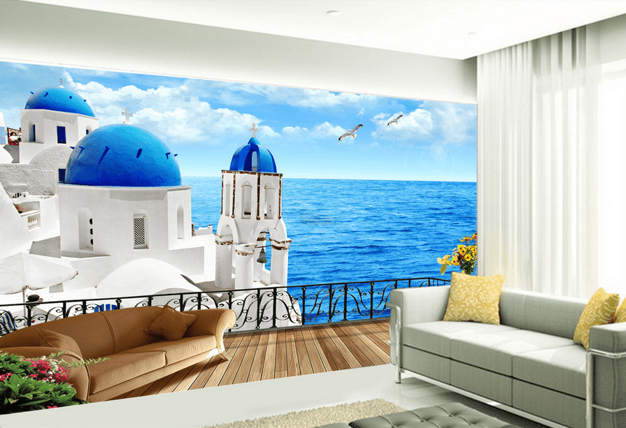 Sea Coast Church Wallpaper AJ Wallpaper 