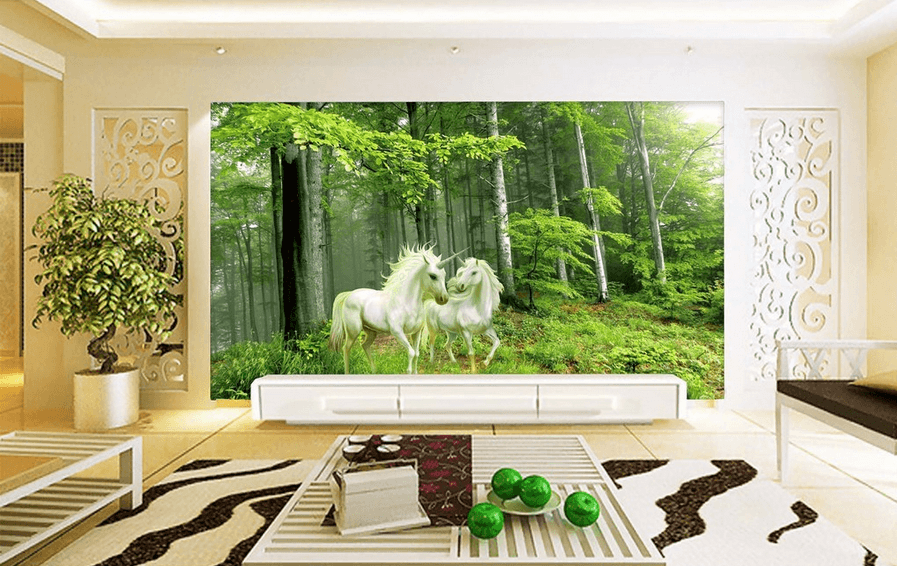 Green Forest Unicorns Wallpaper AJ Wallpaper 2 