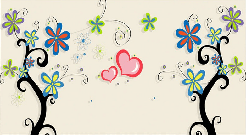 Romantic Colored Trees Wallpaper AJ Wallpaper 