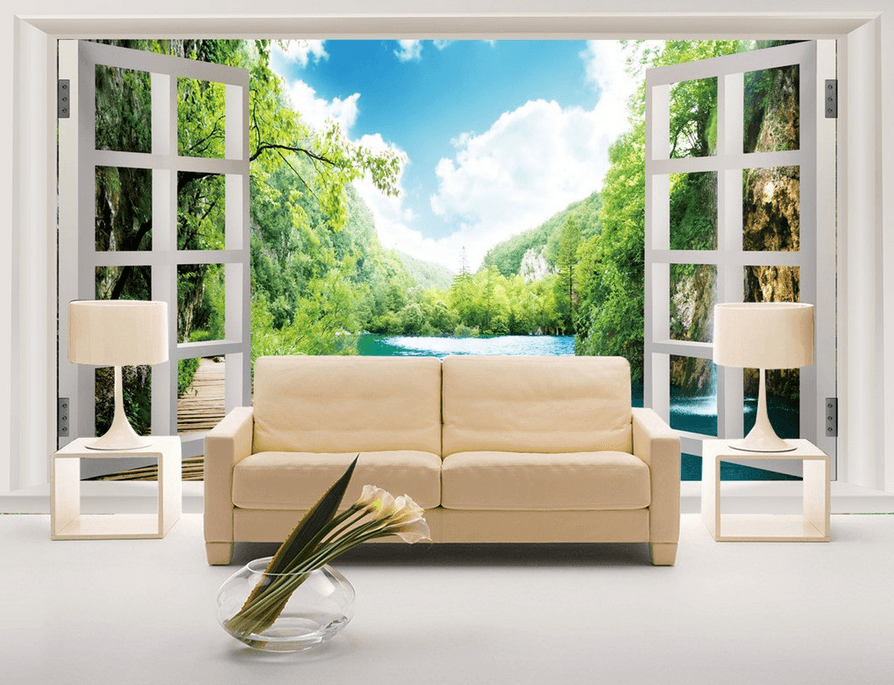 Window Natural Scenery Wallpaper AJ Wallpaper 