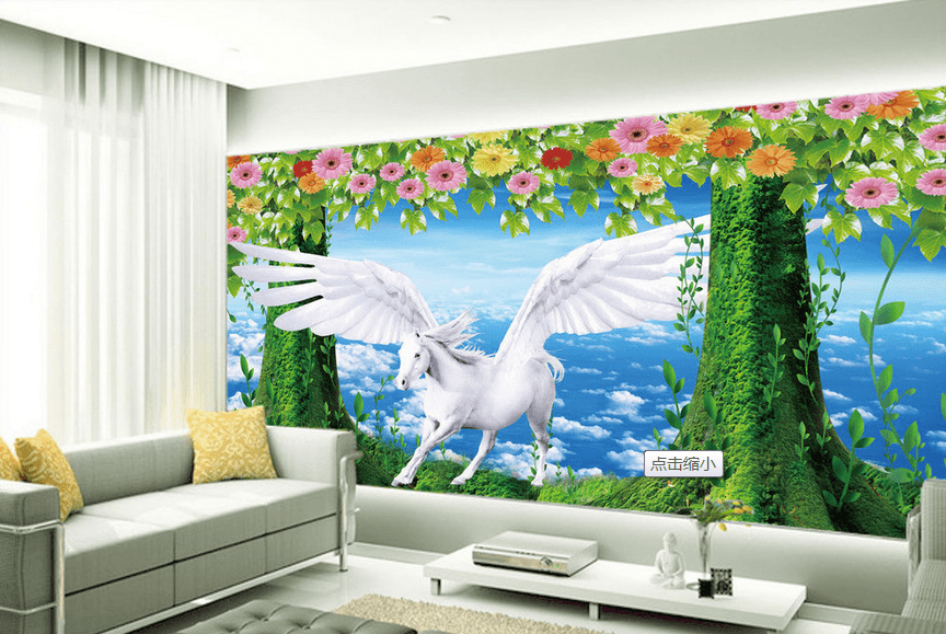 White Flying Horse Wallpaper AJ Wallpaper 
