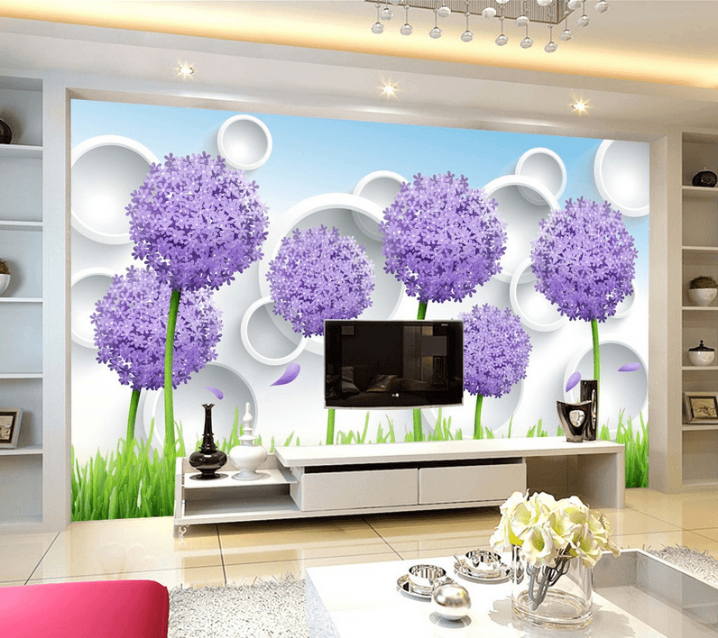 Fresh Purple Blossoms Wallpaper AJ Wallpaper 