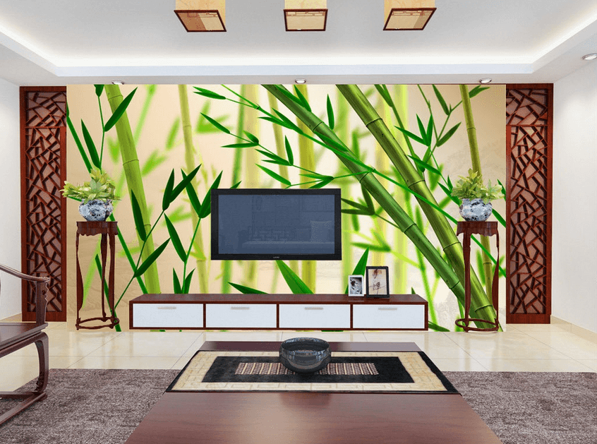 Green Bamboos Wallpaper AJ Wallpaper 
