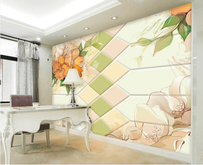 3D Wall Flowers 028 Wallpaper AJ Wallpaper 