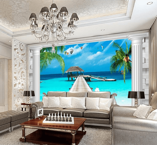 3D Pavilion Sea 530 Wallpaper AJ Wallpaper 