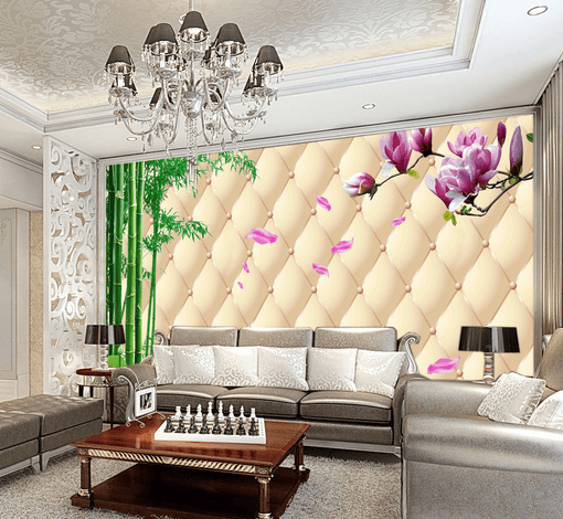 3D Bamboo Petals 462 Wallpaper AJ Wallpaper 