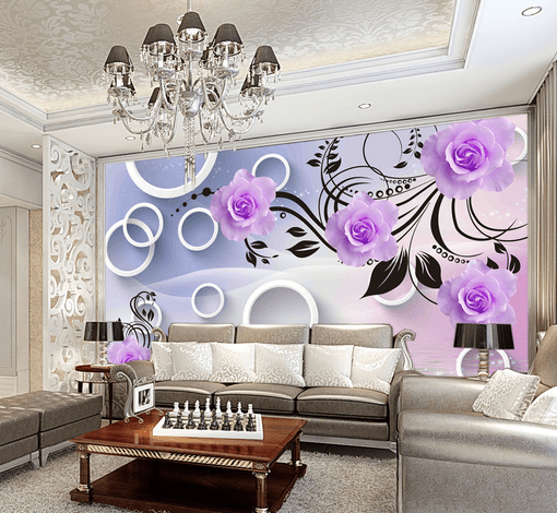 3D Circle Rose 458 Wallpaper AJ Wallpaper 