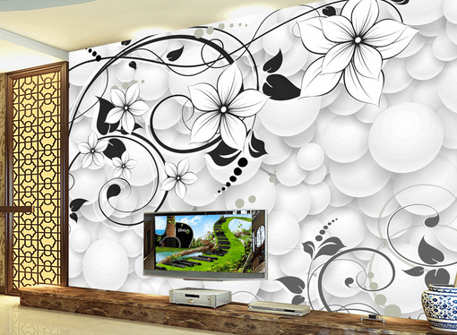 3D Bead Flower 394 Wallpaper AJ Wallpaper 