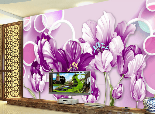 3D Purple Petals 338 Wallpaper AJ Wallpaper 