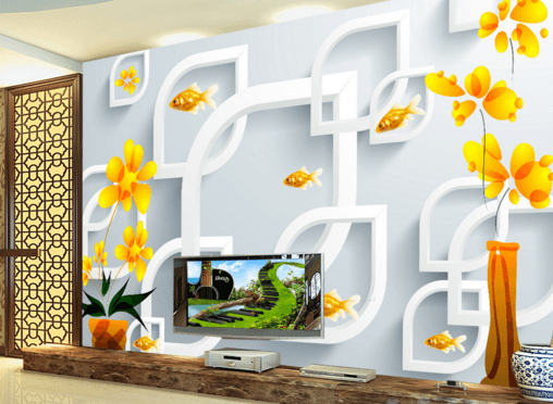 3D Flower Fish 236 Wallpaper AJ Wallpaper 