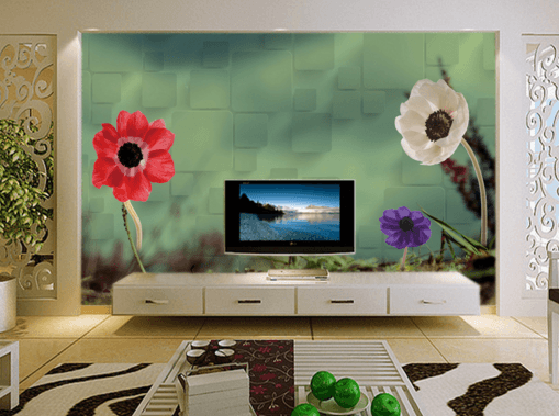 3D Growing Flowers 096 Wallpaper AJ Wallpaper 