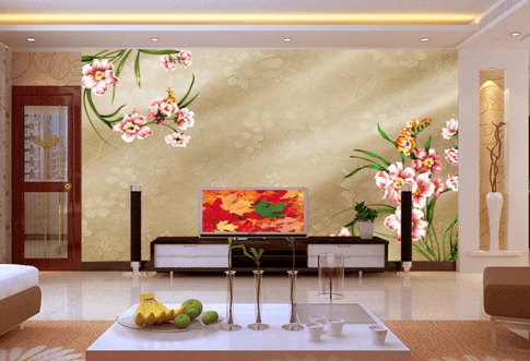 3D Pattern Flower 062 Wallpaper AJ Wallpaper 