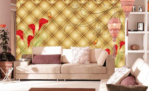 3D Butterfly Flower 007 Wallpaper AJ Wallpaper 