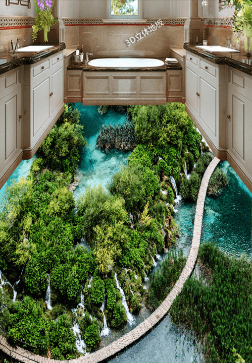 3D Curved Road 035 Floor Mural Wallpaper AJ Wallpaper 2 