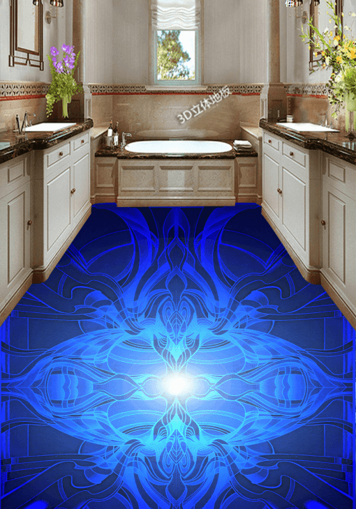 3D Dark Blue Sky 027 Floor Mural Wallpaper AJ Wallpaper 2 
