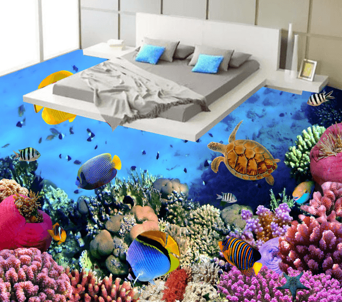 3D Colorful Corals 215 Floor Mural Wallpaper AJ Wallpaper 2 