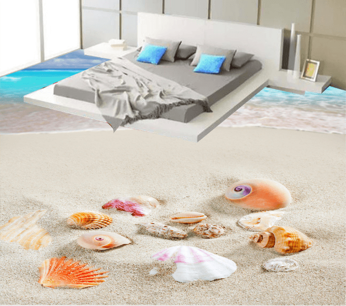 3D Sandy Beach 206 Floor Mural Wallpaper AJ Wallpaper 2 