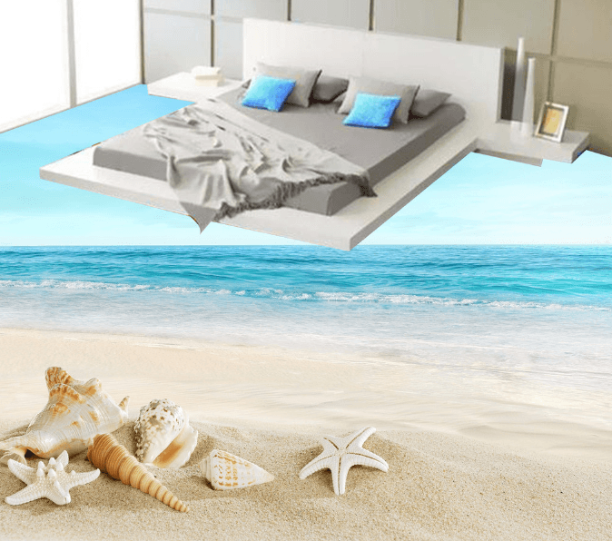 3D Sandy Beach 200 Floor Mural Wallpaper AJ Wallpaper 2 