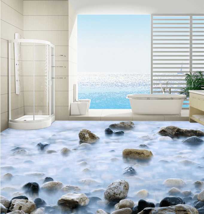 3D Cloud Stone 178 Floor Mural Wallpaper AJ Wallpaper 2 
