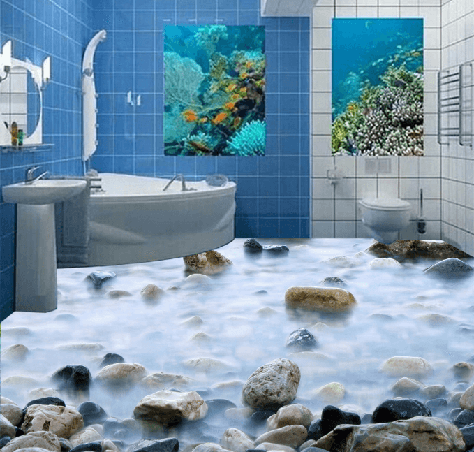 3D Cloud Stone 178 Floor Mural Wallpaper AJ Wallpaper 2 