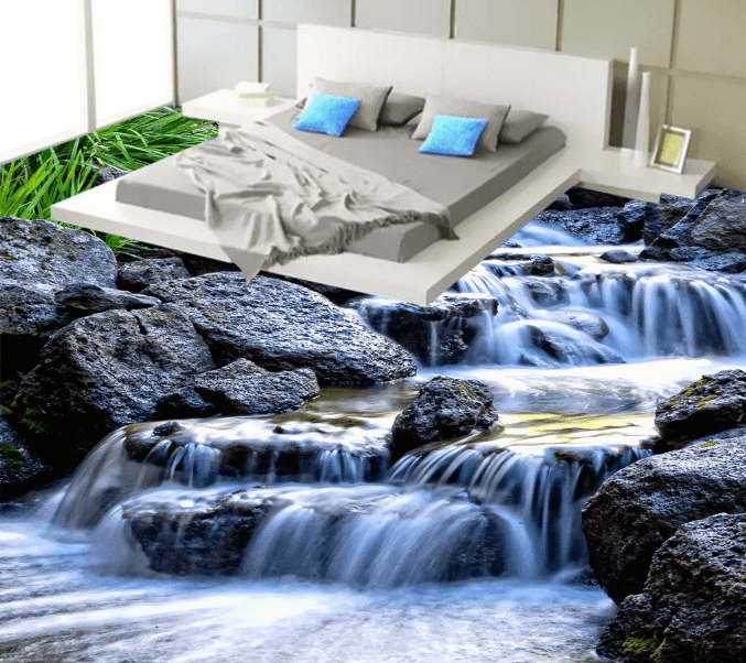 3D River Rapids 152 Floor Mural Wallpaper AJ Wallpaper 2 