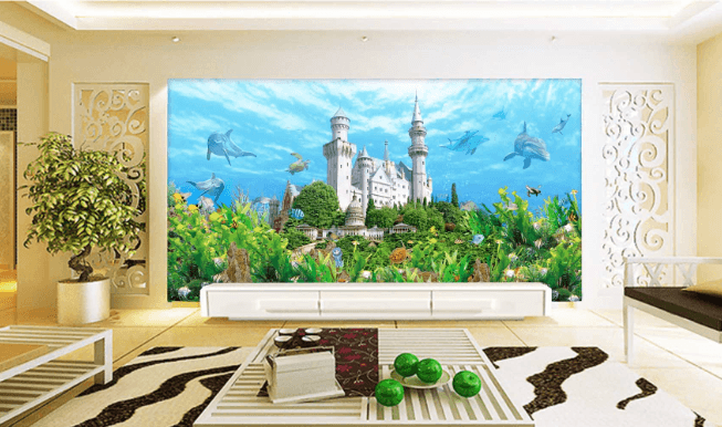 3D Undersea Castle 171 Wallpaper AJ Wallpaper 