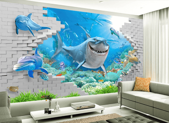 3D Sea Shark 174 Wallpaper AJ Wallpaper 
