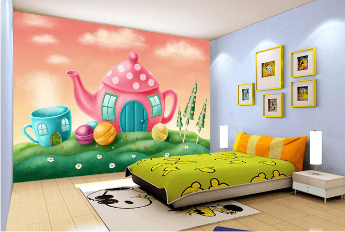 3D Kettle House Wallpaper AJ Wallpaper 