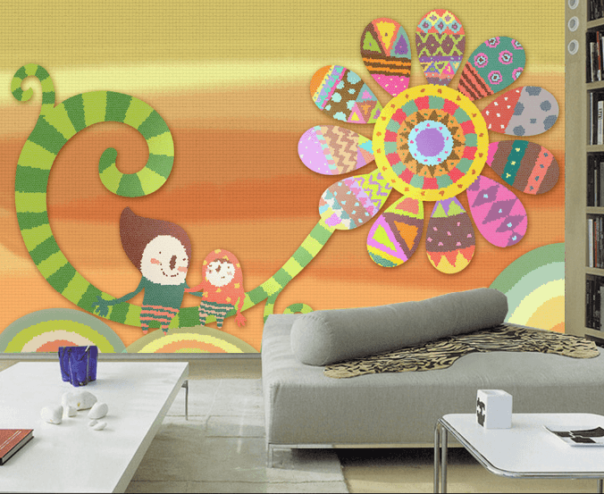 3D Flower Swing Wallpaper AJ Wallpaper 