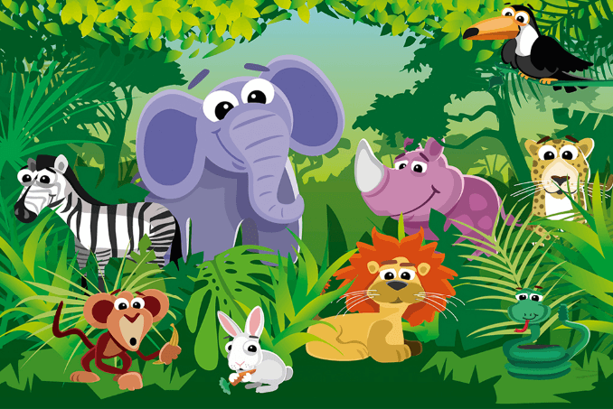 3D Forest Cute Animals Wallpaper AJ Wallpaper 