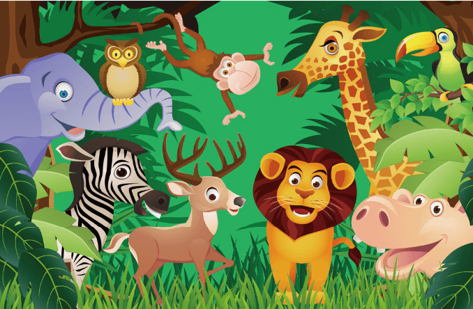 3D Forest Lovely Animals Wallpaper AJ Wallpaper 