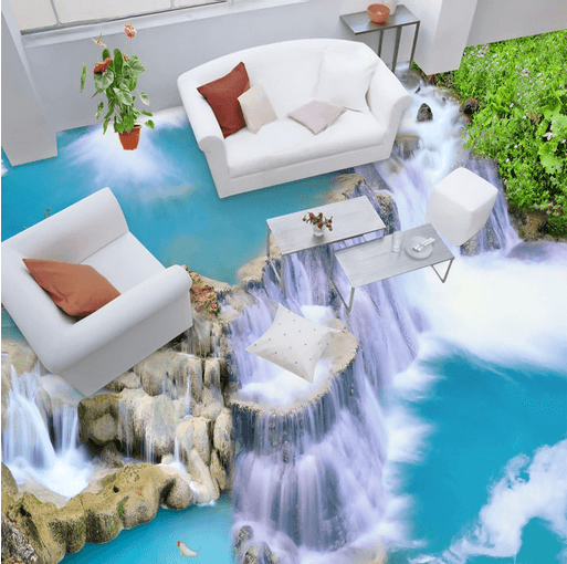 3D Cliff 067 Floor Mural Wallpaper AJ Wallpaper 2 