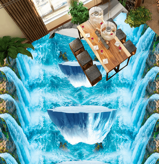3D Hanging Stones 167 Floor Mural Wallpaper AJ Wallpaper 2 