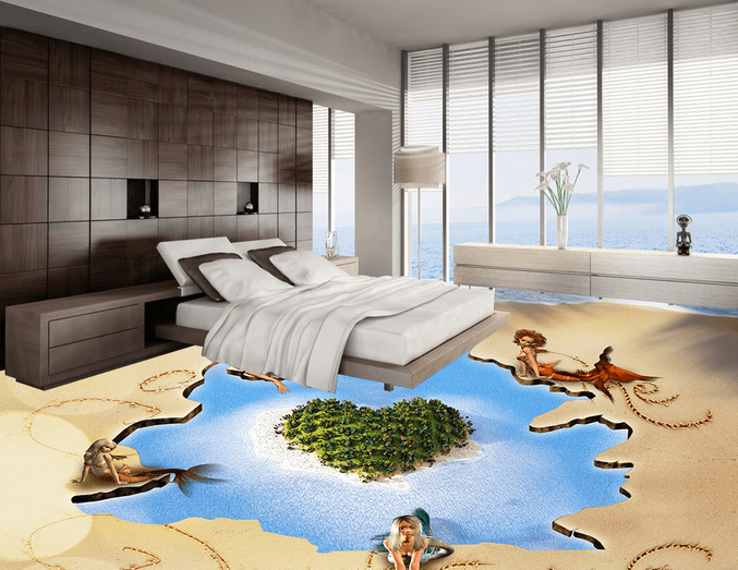 3D Love Island 143 Floor Mural Wallpaper AJ Wallpaper 2 