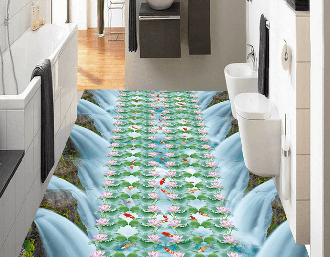 3D Small Fish Foraging 138 Floor Mural Wallpaper AJ Wallpaper 2 