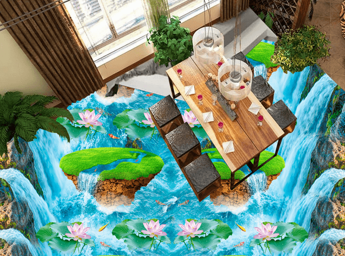 3D Cartoon River 165 Floor Mural Wallpaper AJ Wallpaper 2 