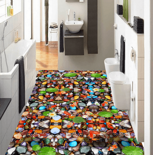 3D Colored Stones 140 Floor Mural Wallpaper AJ Wallpaper 2 