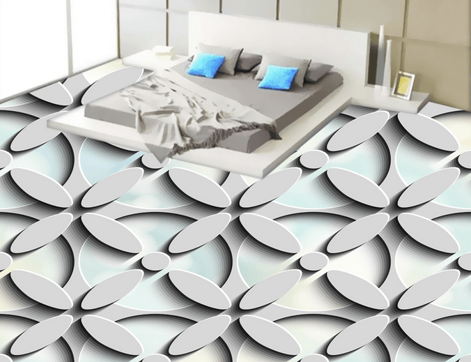 3D Pentagonal Flower 112 Floor Mural Wallpaper AJ Wallpaper 2 