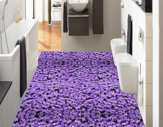 3D Lavender Garden 133 Floor Mural Wallpaper AJ Wallpaper 2 