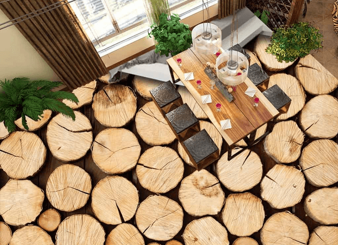 3D Wood 122 Floor Mural Wallpaper AJ Wallpaper 2 