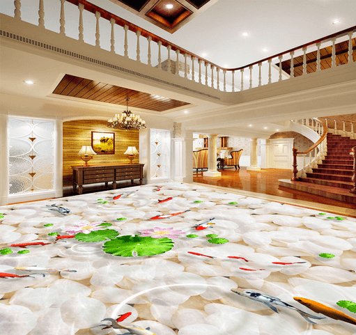 3D Water Pattern 100 Floor Mural Wallpaper AJ Wallpaper 2 