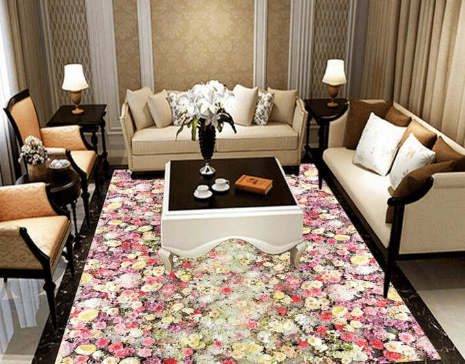 3D Multicolored Flowers 067 Floor Mural Wallpaper AJ Wallpaper 2 