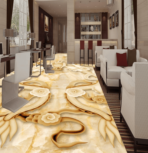 3D Double Dragon 099 Floor Mural Wallpaper AJ Wallpaper 2 