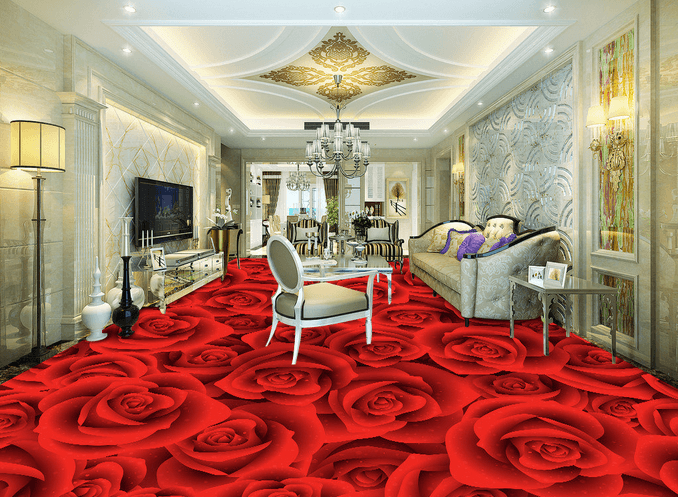 3D Rose Flower 207 Floor Mural Wallpaper AJ Wallpaper 2 