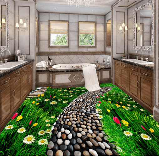 3D Garden Trail 034 Floor Mural Wallpaper AJ Wallpaper 2 