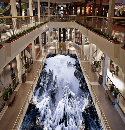 3D Snowy Days 081 Floor Mural Wallpaper AJ Wallpaper 2 