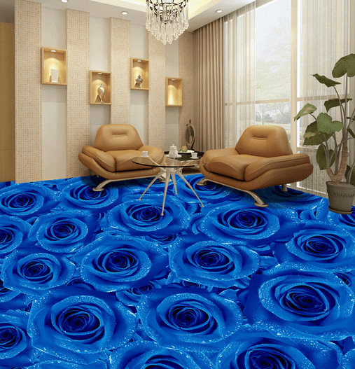 3D Blue Enchantress 208 Floor Mural Wallpaper AJ Wallpaper 2 