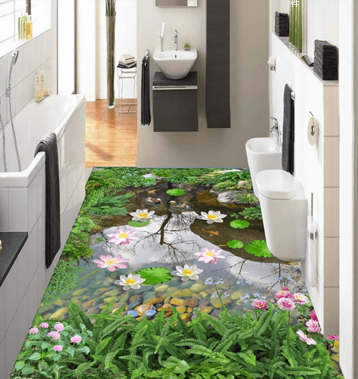 3D Mandarin Duck 113 Floor Mural Wallpaper AJ Wallpaper 2 